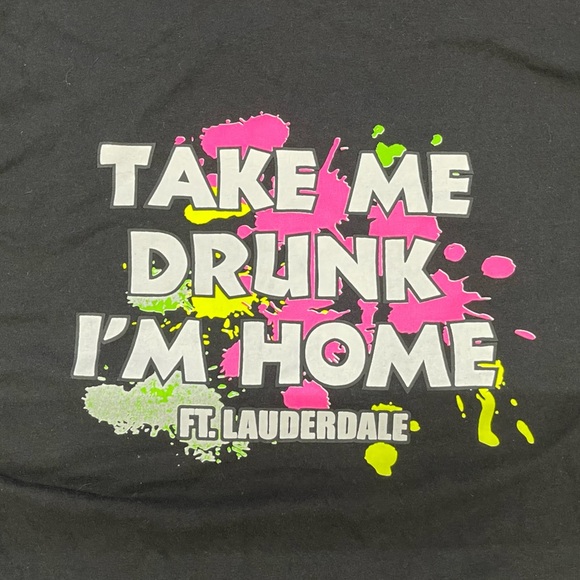 Ft. Lauderdale Florida Spring Break Drunk T-Shirt Size XL - Picture 3 of 4